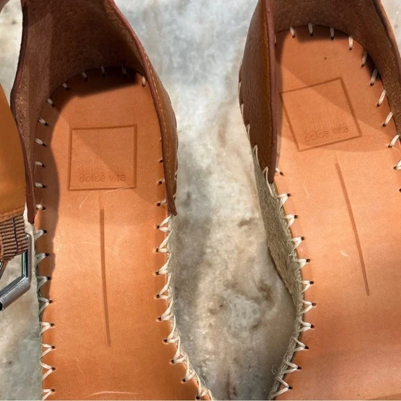 Women’s DOLCE VITA Noor tan wedge sandals- Size 9.5 - Picture 4 of 8